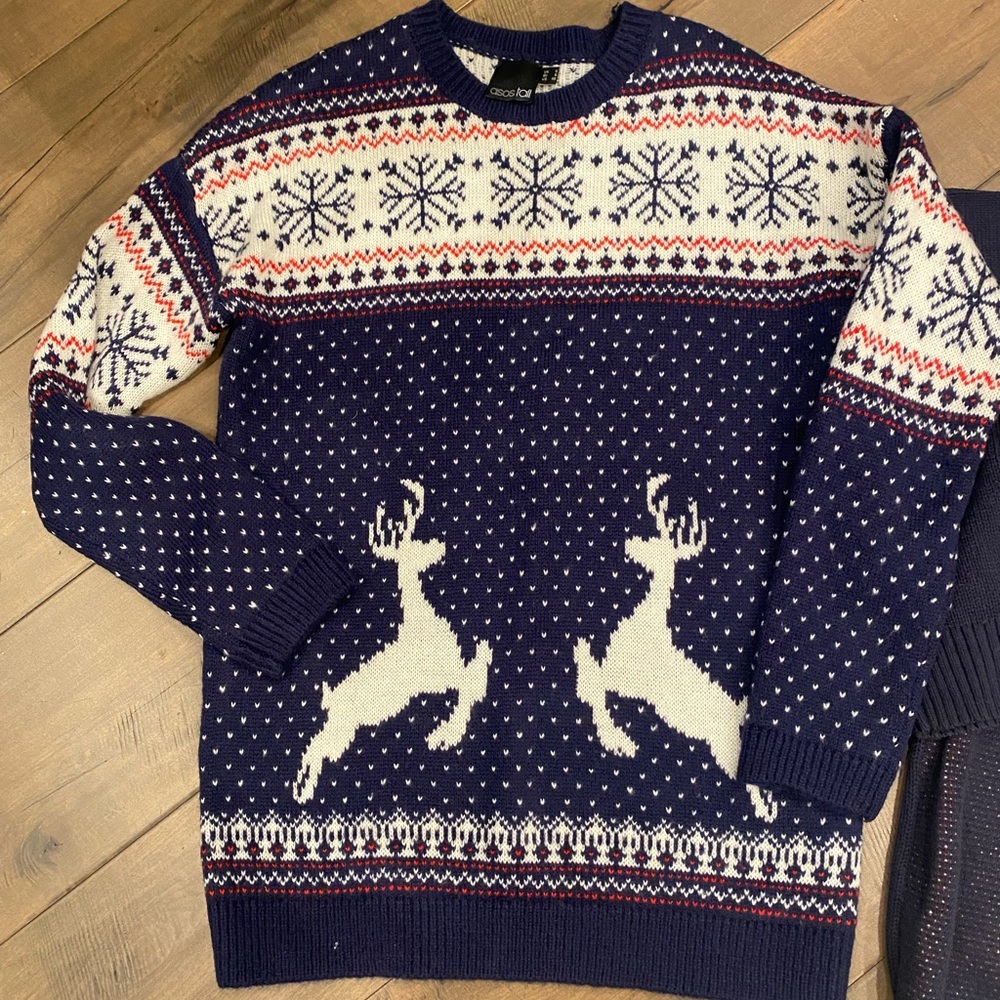 ASOS Winter snowflake crew nk sweater